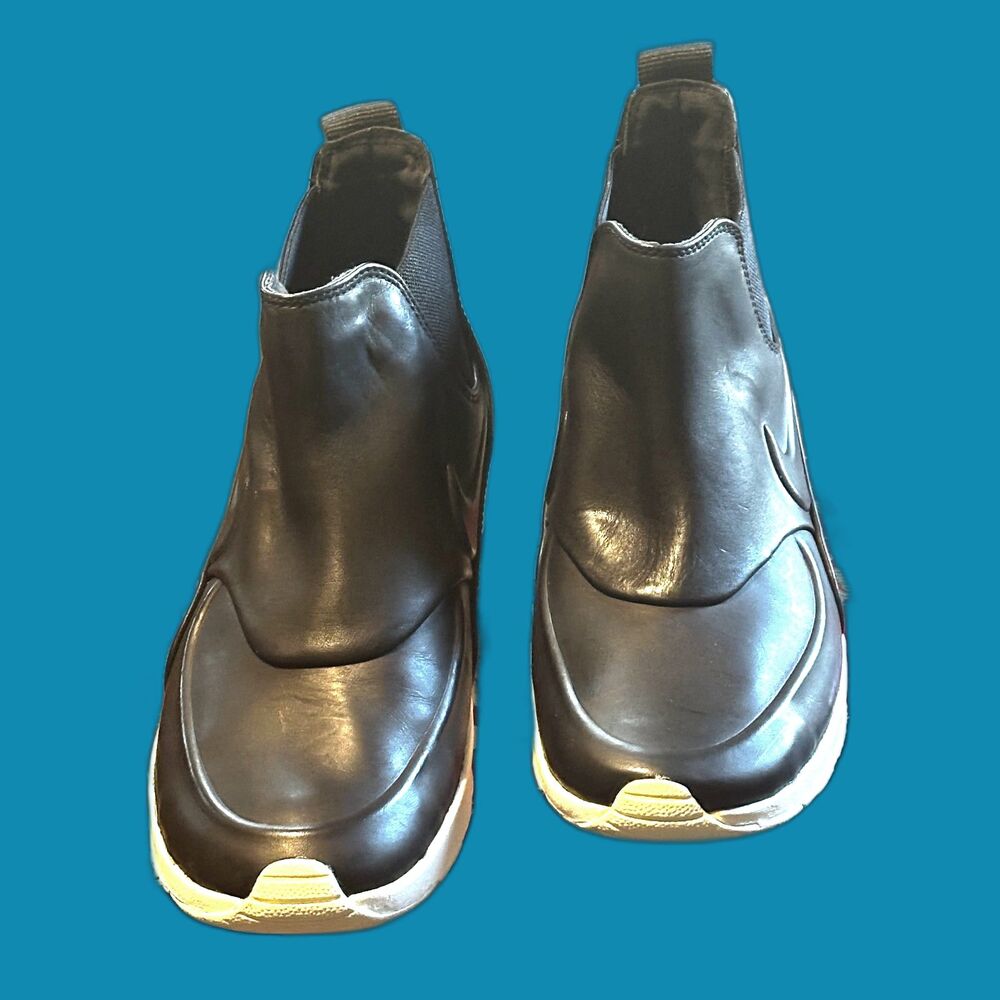 Nike Air Max Thea Mid Black Leather Chelsea Sneaker Boots - Women's 8.5 Like New